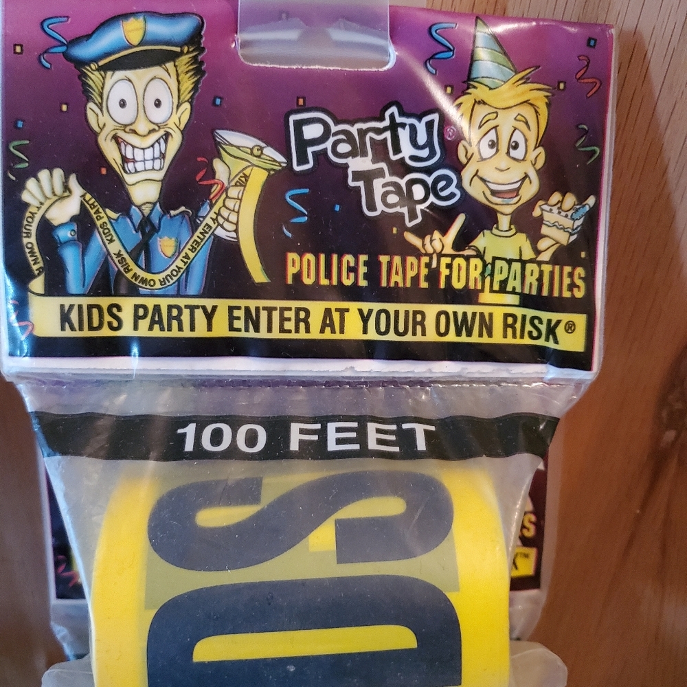 2 CAUTION tape kids halloween party